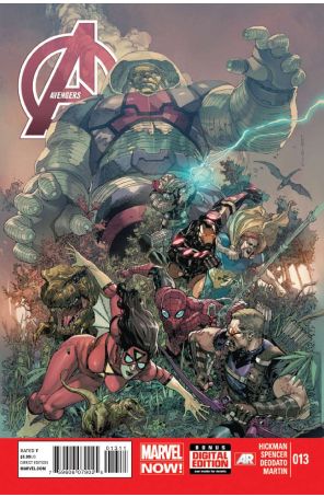 Avengers (5th Series) 13 published by Marvel with cover art by Leinil Francis Yu