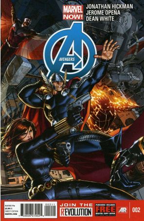 Avengers (5th Series) 2 published by Marvel with cover art by Dustin Weaver