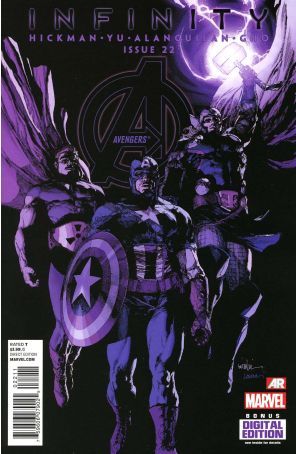 Avengers (5th Series) 22 published by Marvel with cover art by Leinil Francis Yu