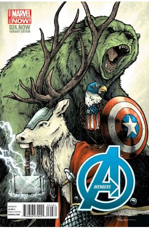 Avengers (5th Series) 24.1G published by Marvel with cover art by David Petersen