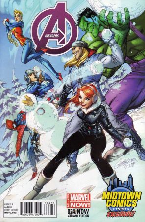 Avengers (5th Series) 24.1R published by Marvel with cover art by J. Scott Campbell