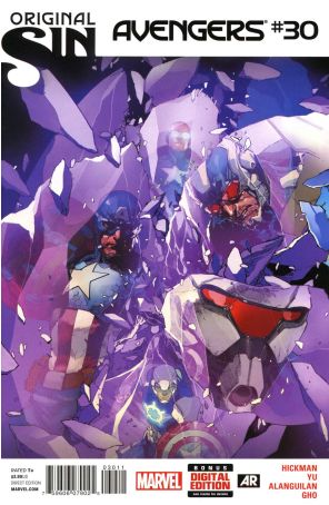 Avengers (5th Series) 30 published by Marvel with cover art by Agustin Alessio