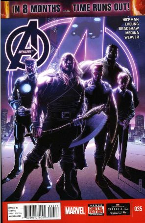 Avengers (5th Series) 35 published by Marvel with cover art by Jim Cheung