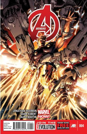 Avengers (5th Series) 4 published by Marvel with cover art by Dustin Weaver