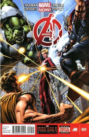 Avengers (5th Series) 9 published by Marvel with cover art by Dustin Weaver