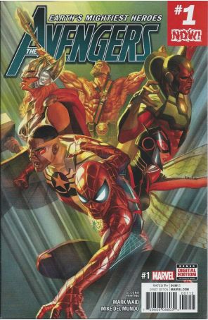 Avengers (7th Series) 1 (2nd) published by Marvel with cover art by Alex Ross