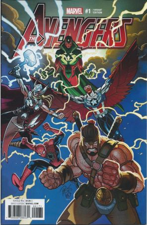 Avengers (7th Series) 1F published by Marvel with cover art by Lorenzo Pastovicchio
