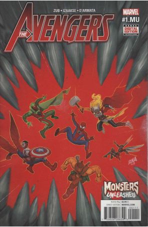 Avengers (7th Series) 1.2 published by Marvel with cover art by David Nakayama