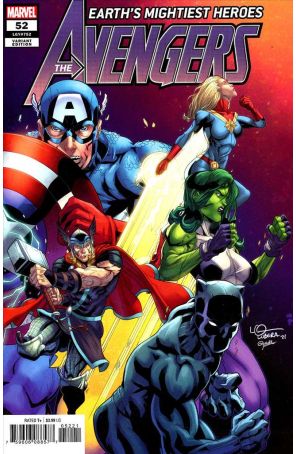 Avengers (8th Series) 52A published by Marvel with cover art by Logan Lubera