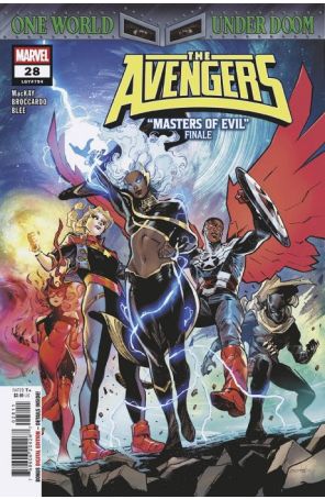 Avengers (9th Series) 28 published by Marvel with cover art by Valerio Schiti