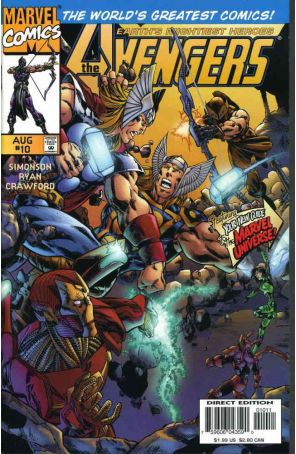 Avengers (Vol. 2) 10 published by Marvel with cover art by Michael Ryan