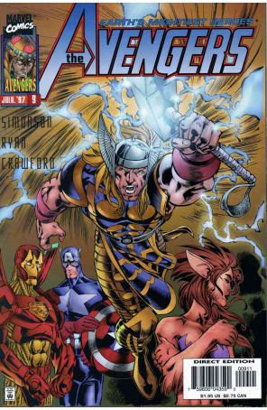 Avengers (Vol. 2) 9 published by Marvel with cover art by Michael Ryan
