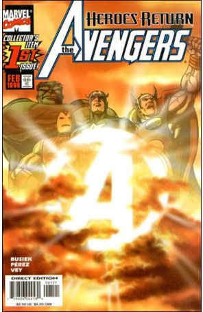 Avengers (Vol. 3) 1C published by Marvel with cover art by George Pérez