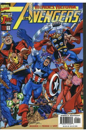 Avengers (Vol. 3) 1 published by Marvel with cover art by George Pérez