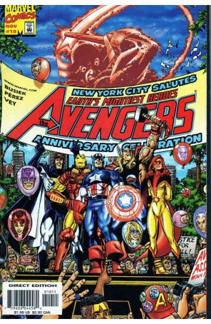 Avengers (Vol. 3) 10 published by Marvel with cover art by George Pérez