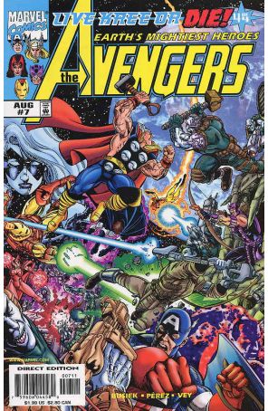 Avengers (Vol. 3) 7 published by Marvel with cover art by George Pérez