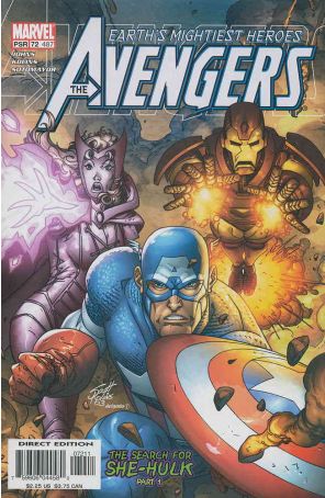Avengers (Vol. 3) 72 published by Marvel with cover art by Scott Kolins