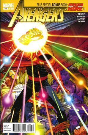 Avengers (Vol. 4) 10 published by Marvel with cover art by John Romita Jr.