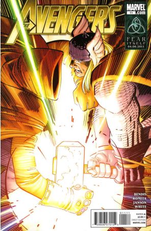 Avengers (Vol. 4) 11 published by Marvel with cover art by John Romita Jr.