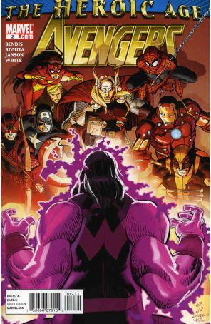 Avengers (Vol. 4) 2 published by Marvel with cover art by John Romita Jr.