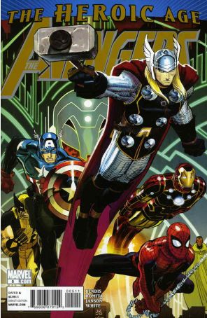 Avengers (Vol. 4) 5 published by Marvel with cover art by John Romita Jr.