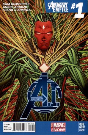 Avengers A.I. 8 (2nd) published by Marvel with cover art by David Marquez
