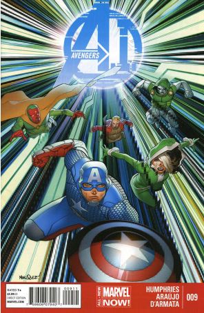 Avengers A.I. 9 published by Marvel with cover art by David Marquez