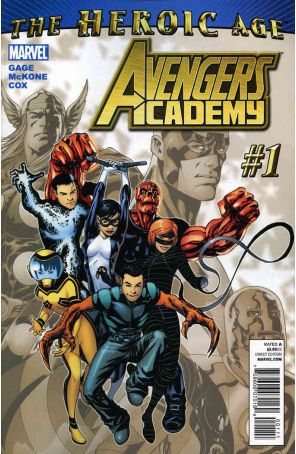 Avengers Academy 1 published by Marvel with cover art by Mike Mckone