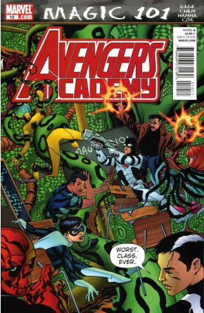Avengers Academy 10 published by Marvel with cover art by Mike McKone