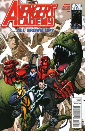 Avengers Academy 12 published by Marvel with cover art by Mike McKone