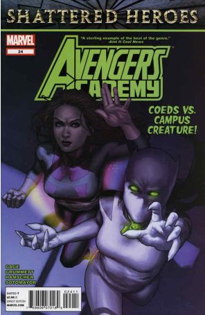 Avengers Academy 24 published by Marvel with cover art by Rodin Esquejo