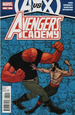 Avengers Academy 30 published by Marvel with cover art by Giuseppe Camuncoli