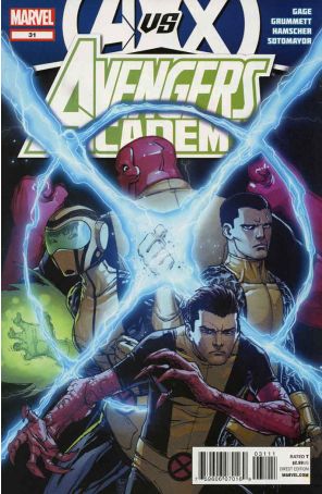 Avengers Academy 31 published by Marvel with cover art by Giuseppe Camuncoli
