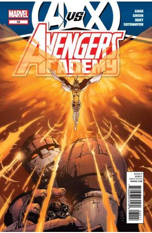 Avengers Academy 32 published by Marvel with cover art by Giuseppe Camuncoli