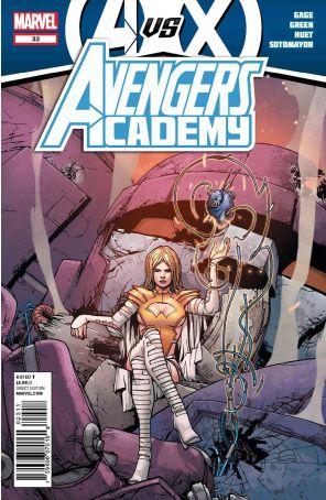 Avengers Academy 33 published by Marvel with cover art by Guiseppe Camincoli and Jim Charalampidis