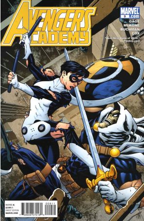 Avengers Academy 9 published by Marvel with cover art by Mike McKone