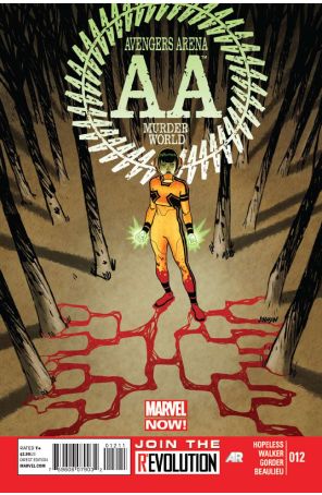 Avengers Arena 12 published by Marvel with cover art by Dave Johnson
