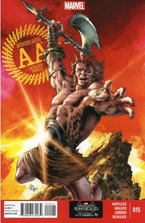 Avengers Arena 15 published by Marvel with cover art by Mike Deodato Jr.