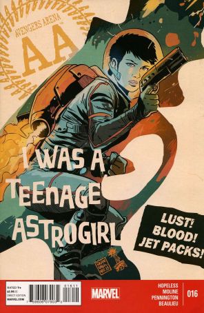 Avengers Arena 16 published by Marvel with cover art by Francesco Francavilla