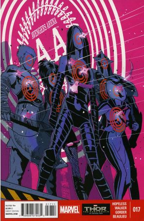 Avengers Arena 17 published by Marvel with cover art by Francesco Francavilla