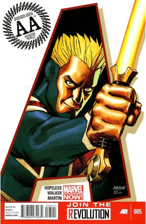 Avengers Arena 5 published by Marvel with cover art by Dave Johnson