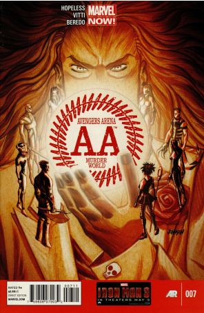 Avengers Arena 7 published by Marvel with cover art by Dave Johnson