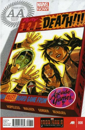 Avengers Arena 8 published by Marvel with cover art by Dave Johnson