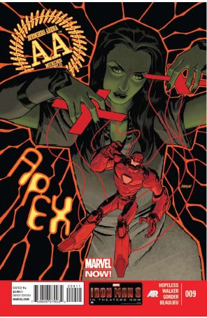 Avengers Arena 9 published by Marvel with cover art by Dave Johnson