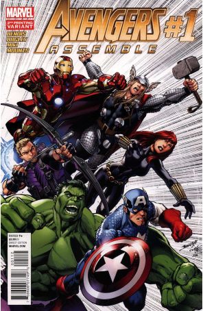 Avengers Assemble (4th Series) 1 (2nd) published by Marvel with cover art by Mark Bagley