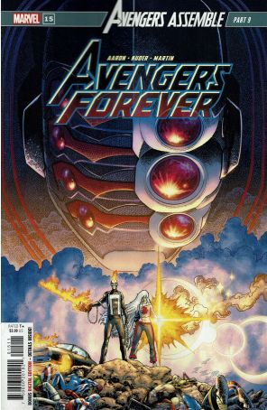 Avengers Forever (2nd Series) 15 published by Marvel with cover art by Aaron Kuder