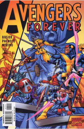 Avengers Forever 11 published by Marvel with cover art by Carlos Pacheco and John Roshell