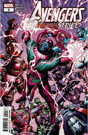 Avengers Mech Strike 5 published by Marvel with cover art by Kei Zama
