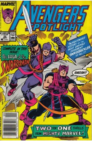Avengers Spotlight 22 (Newsstand) published by Marvel with cover art by Ron Frenz