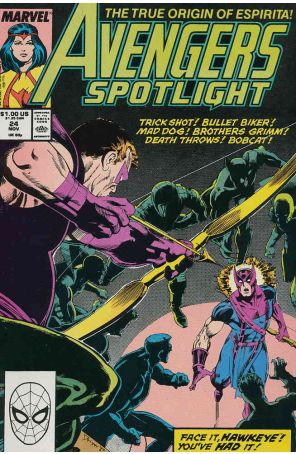 Avengers Spotlight 24 published by Marvel with cover art by Steve Geiger